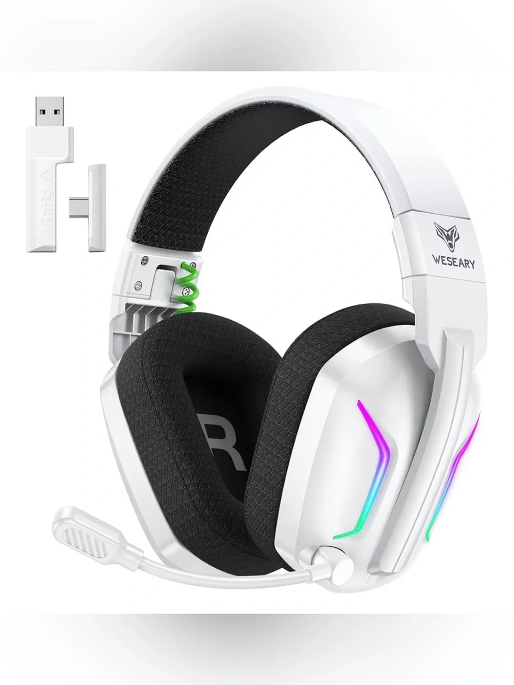 WESEARY Wireless Gaming Headset with Mic for PlayStation/PC
